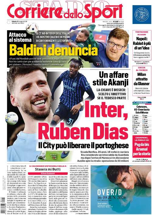 Corriere dello Sport - 30 maggio 2026